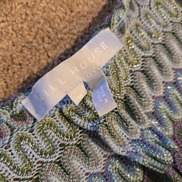 HILL HOUSE SWEATER DUSTER with Bell Sleeves AND ZIG ZAG PATTERN SIZE M - Picture 2 of 4